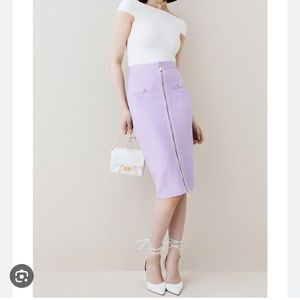 Karen Millen Military Bandage Knit Pencil Skirt